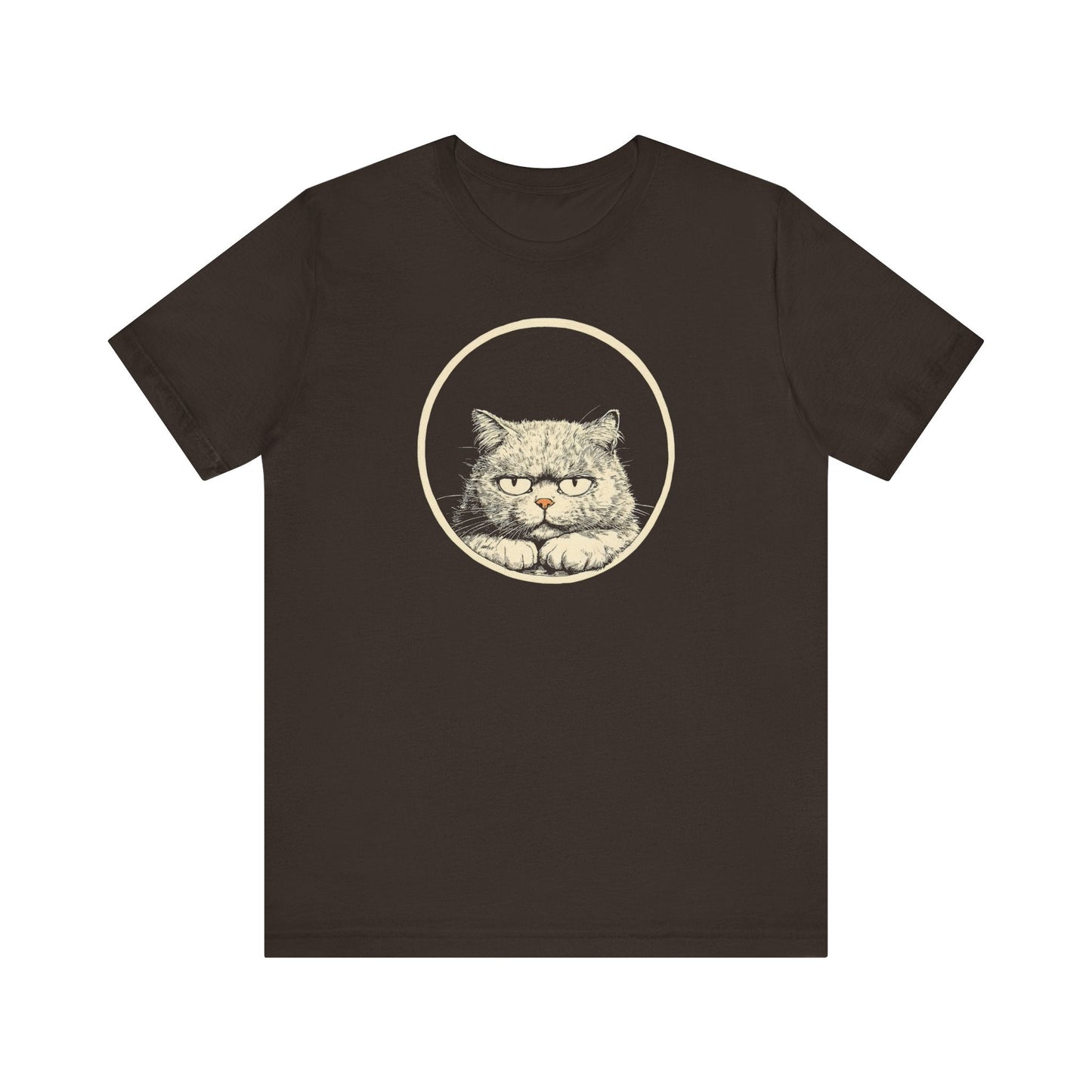 Grumpy Persian Cat Graphic Tee – Vintage Style Cat Lover Shirt Style001
