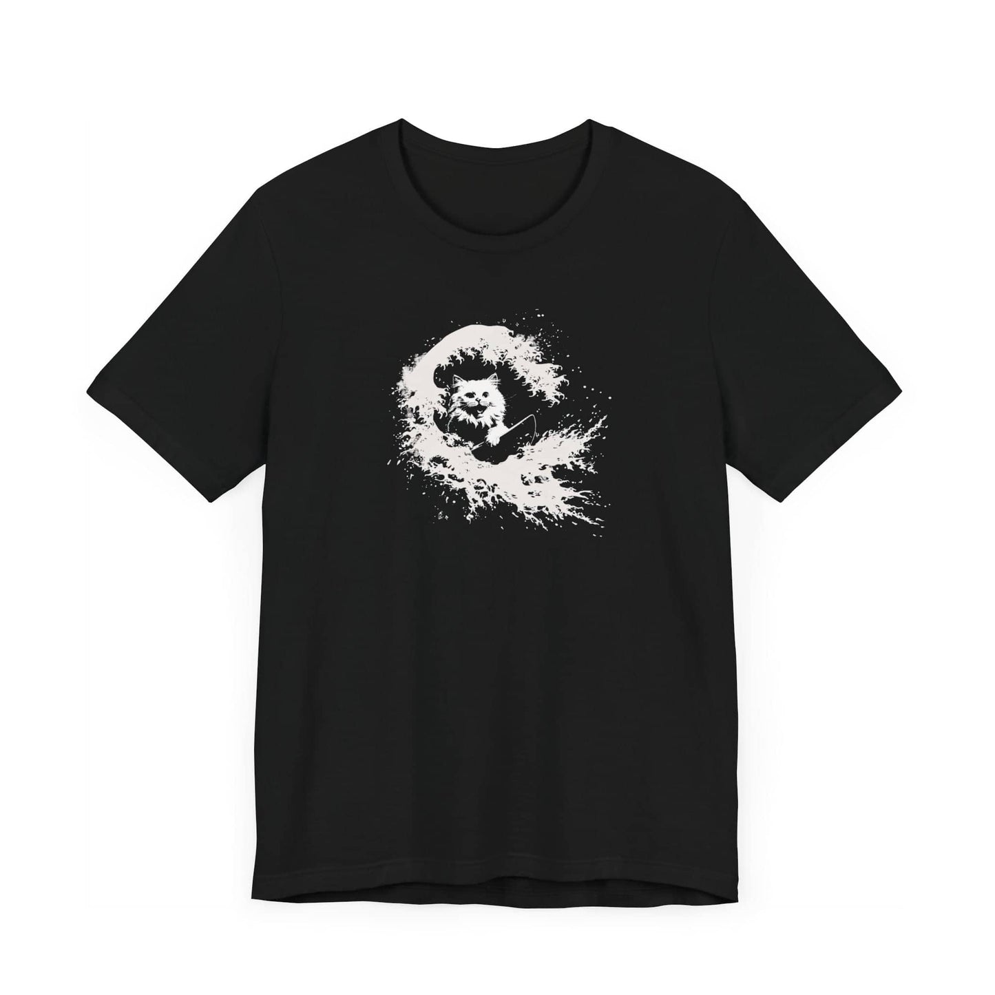 Surfing Cat in Wave Graphic Tee