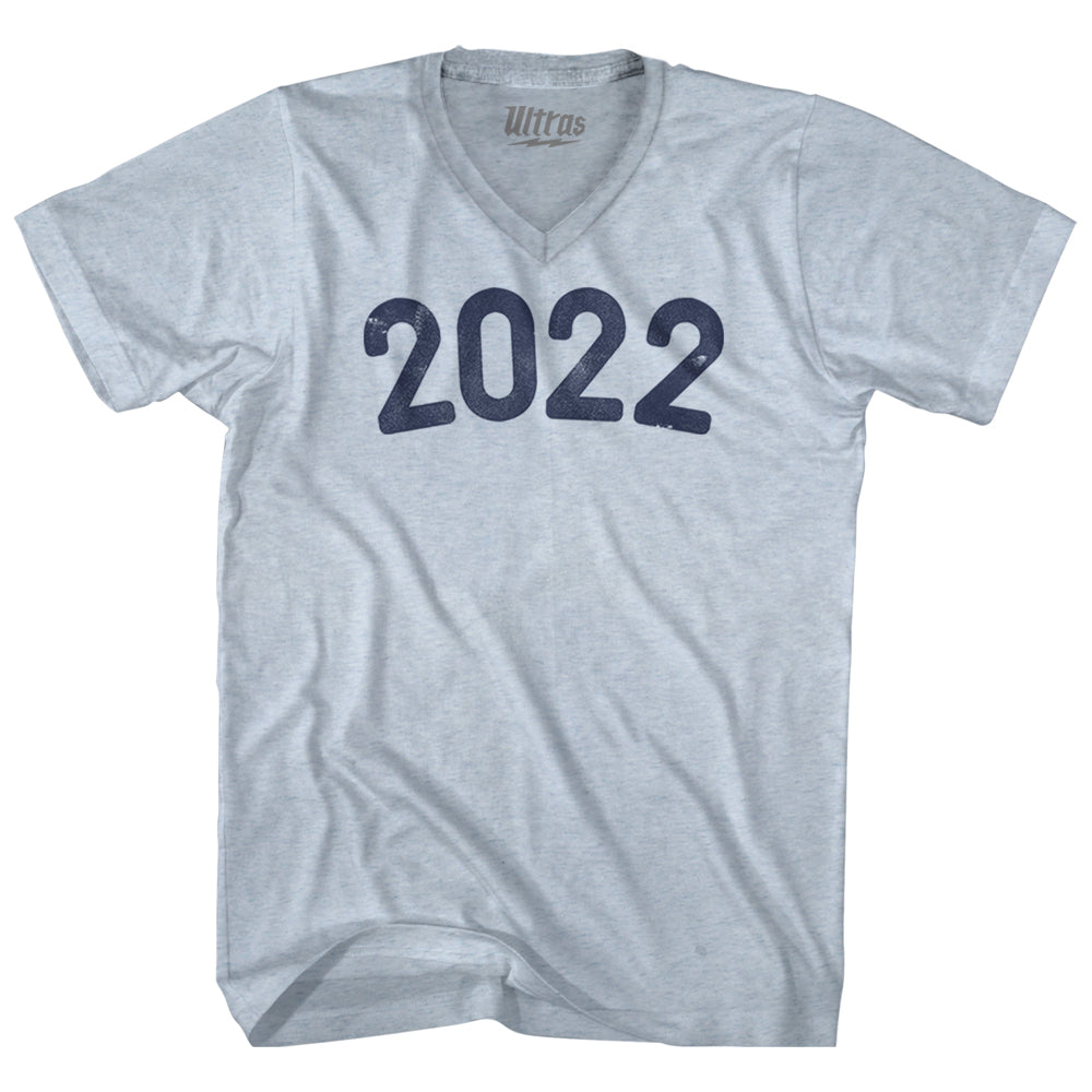 2022 Year Celebration Adult Tri-Blend V-neck T-shirt Style004