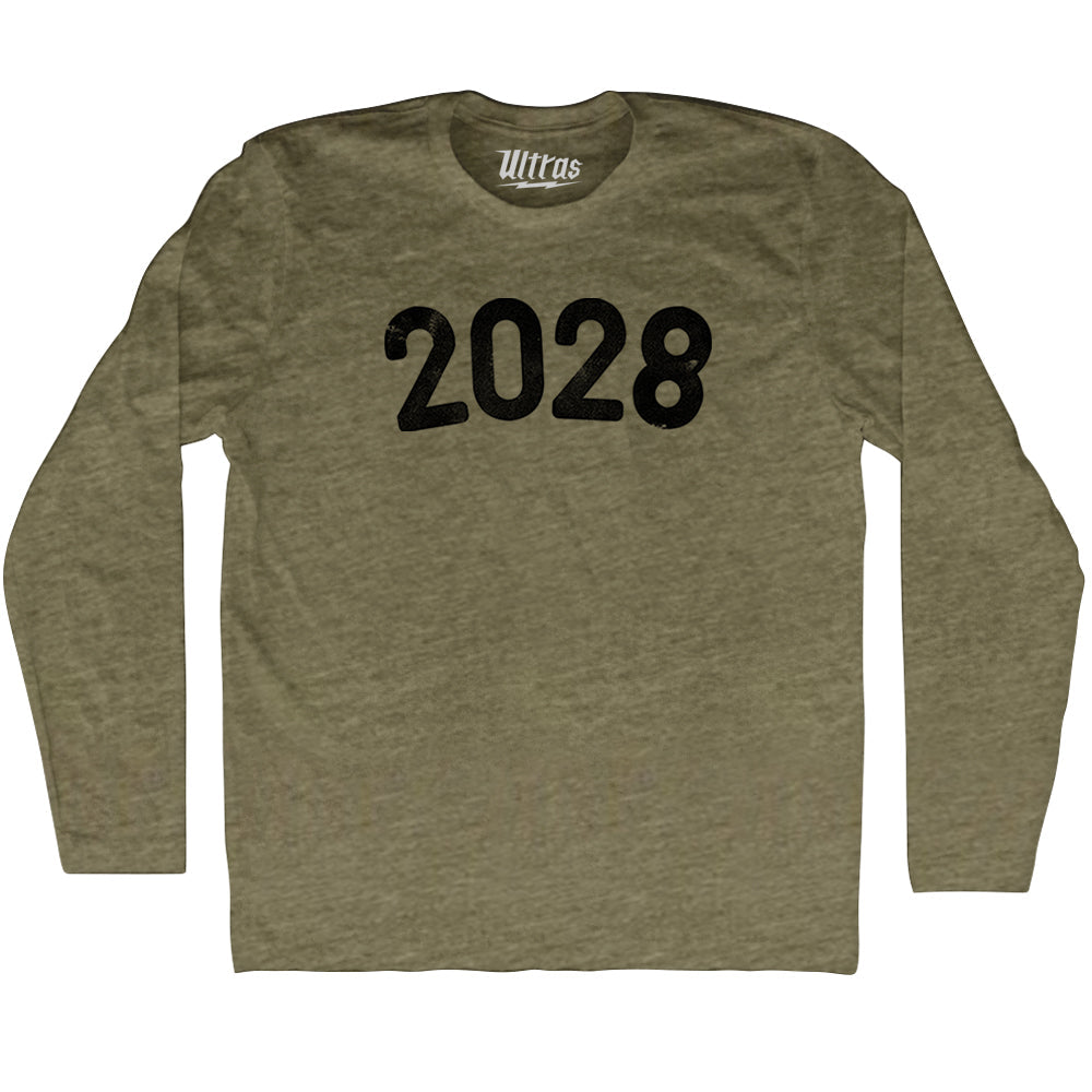2028 Year Celebration Adult Tri-Blend Long Sleeve T-shirt