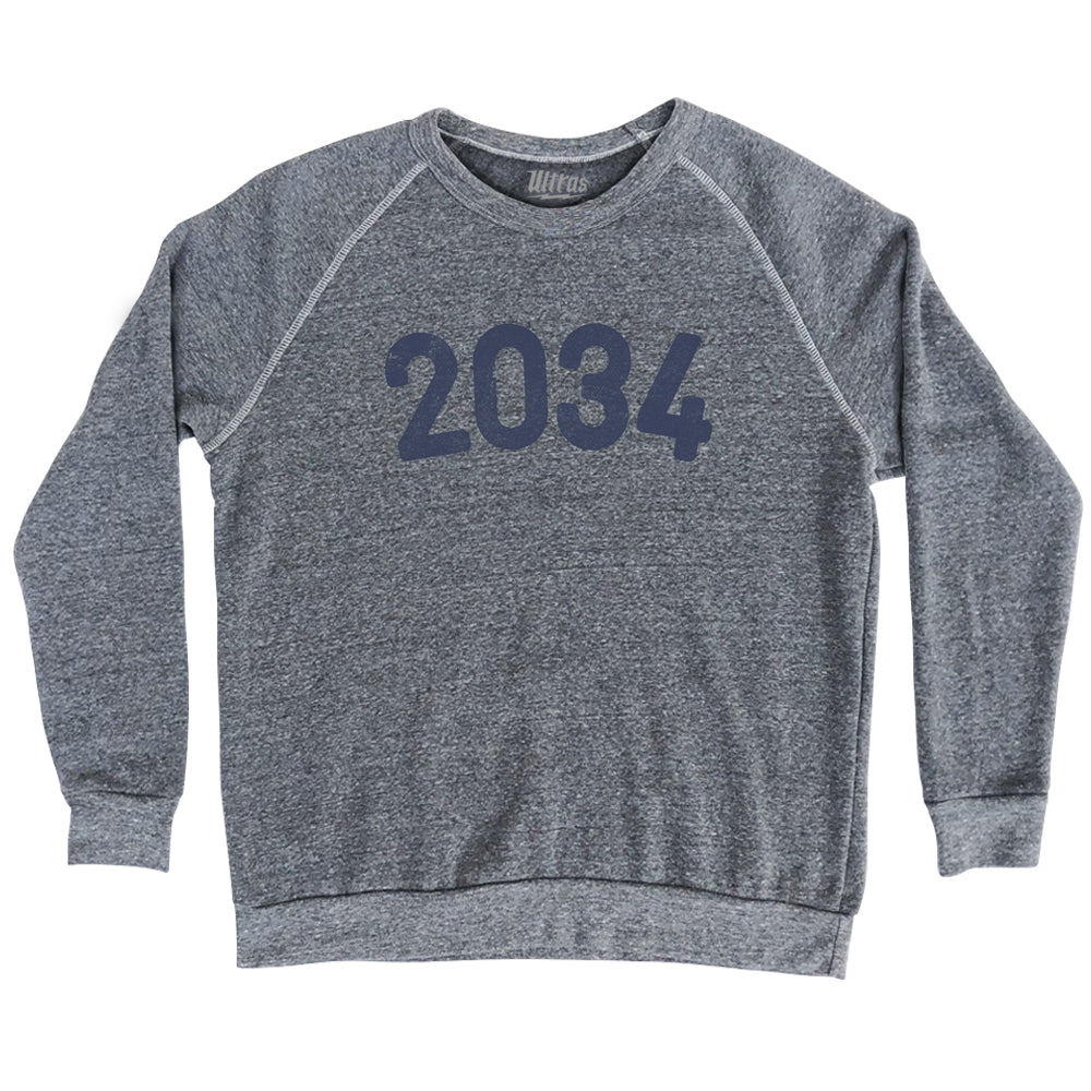2034 Year Celebration Adult Tri-Blend Sweatshirt Style003