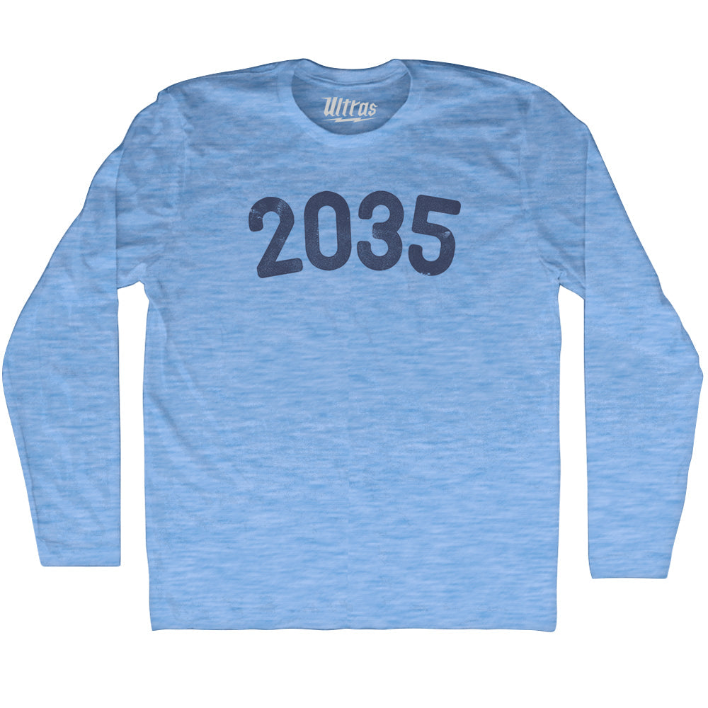 2035 Year Celebration Adult Tri-Blend Long Sleeve T-shirt Style004