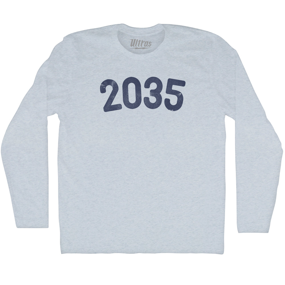 2035 Year Celebration Adult Tri-Blend Long Sleeve T-shirt Style003