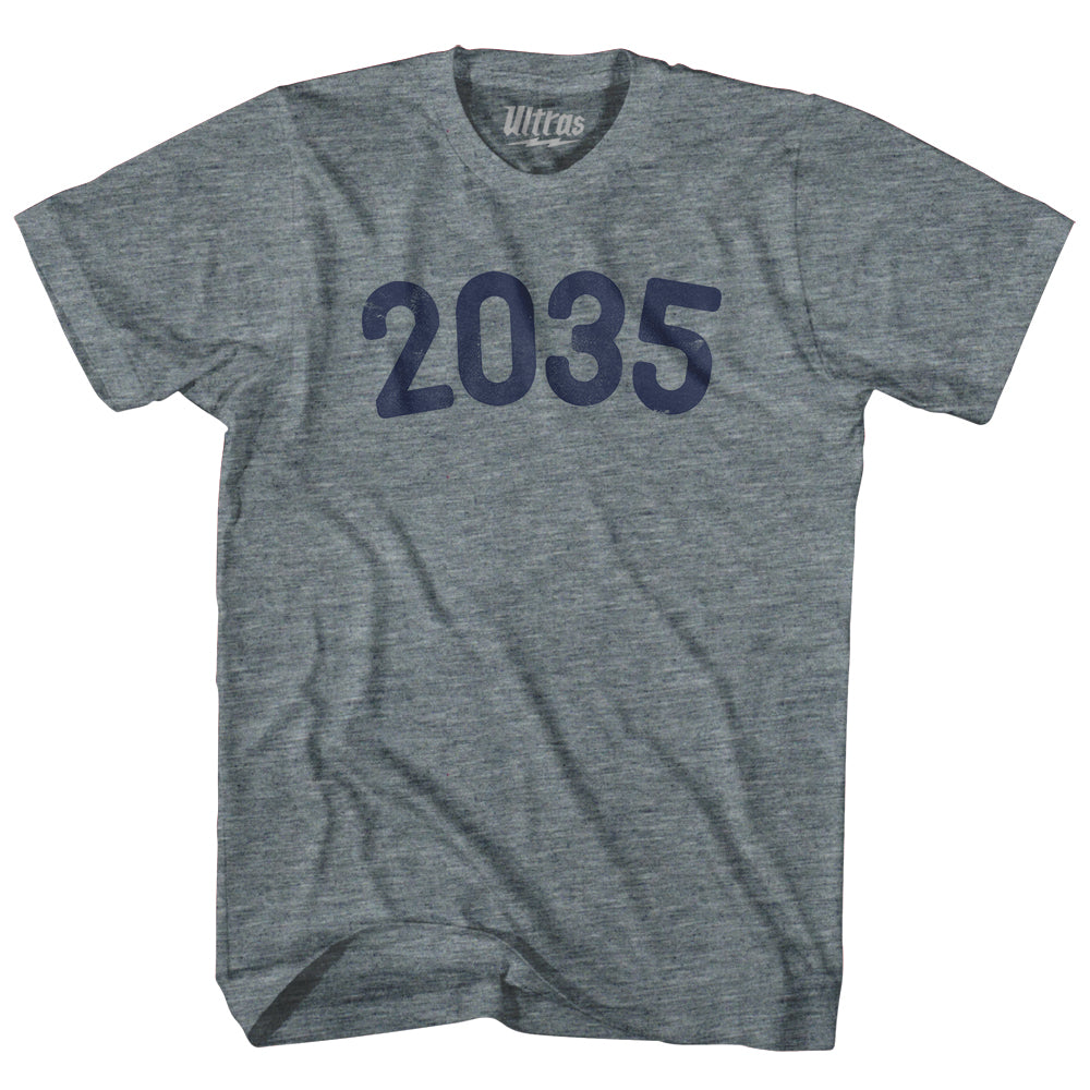 2035 Year Celebration Womens Tri-Blend Junior Cut T-Shirt