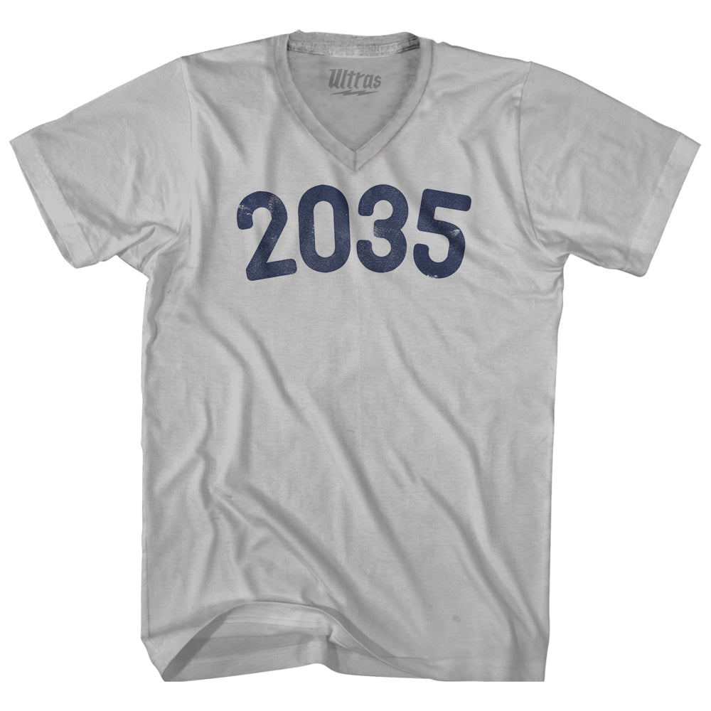 2035 Year Celebration Adult Tri-Blend V-neck T-shirt Style005