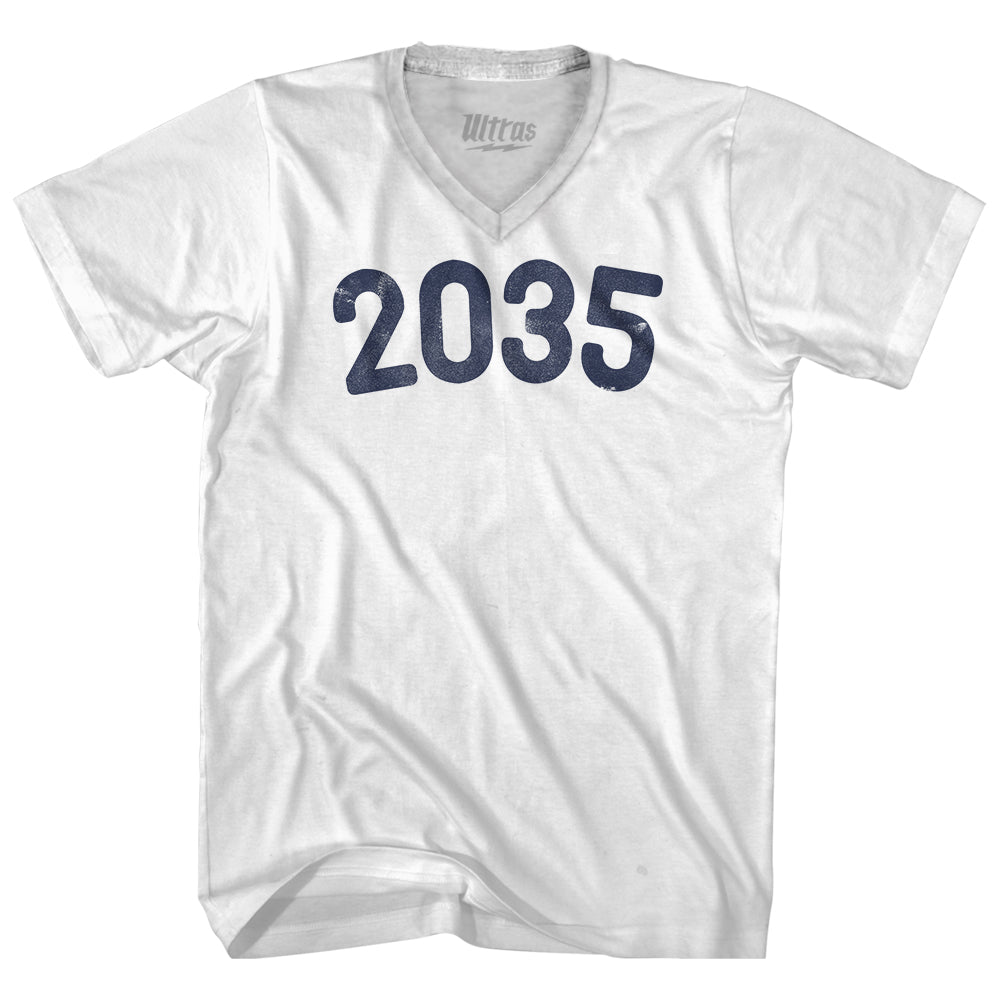 2035 Year Celebration Adult Tri-Blend V-neck T-shirt Style006