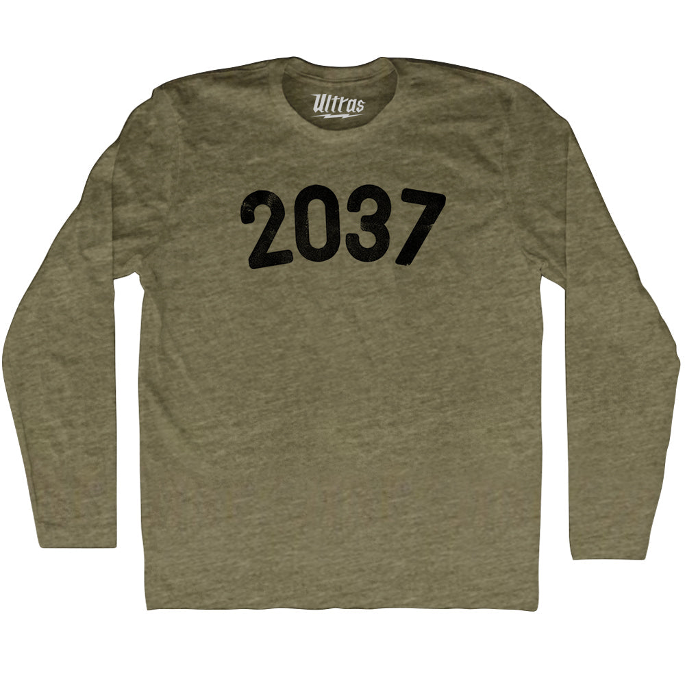2037 Year Celebration Adult Tri-Blend Long Sleeve T-shirt