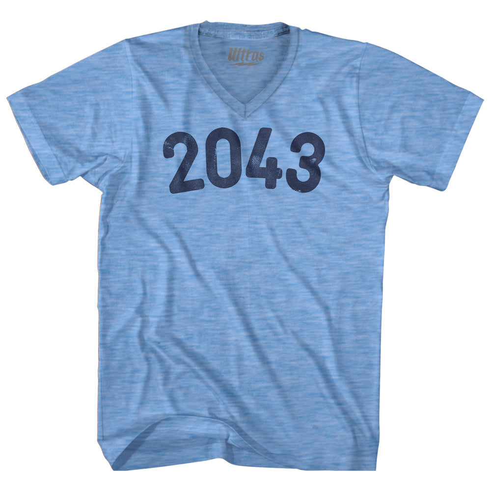 2043 Year Celebration Adult Tri-Blend V-neck T-shirt Style001