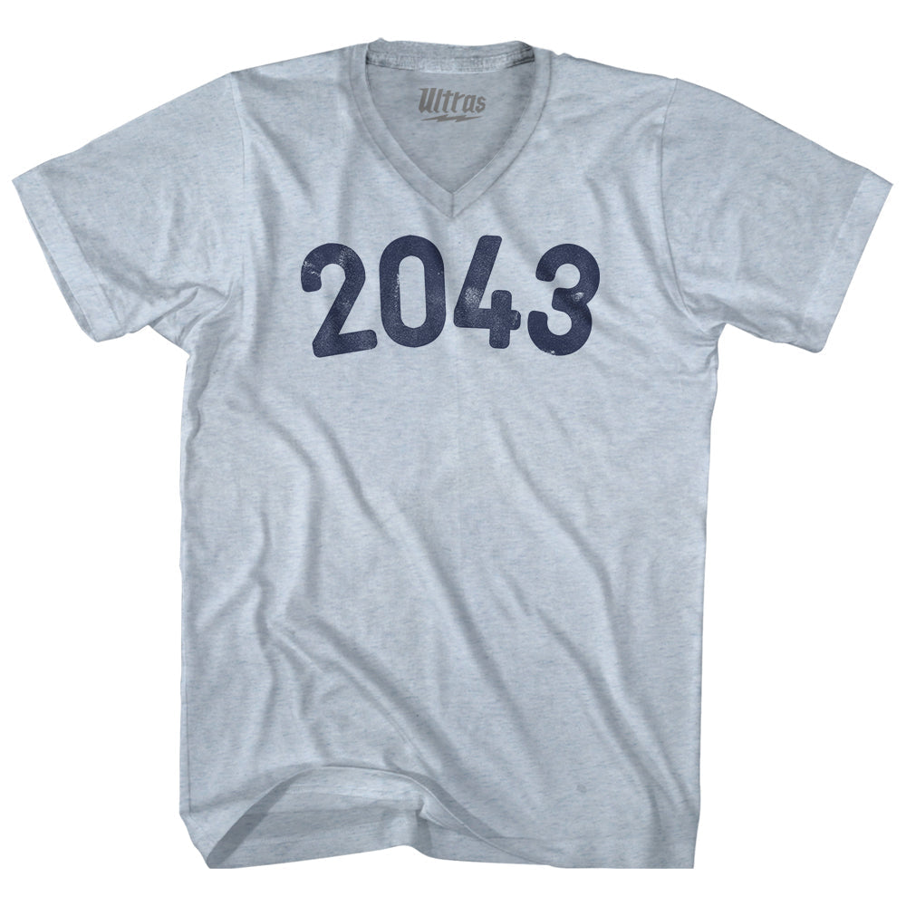 2043 Year Celebration Adult Tri-Blend V-neck T-shirt Style004