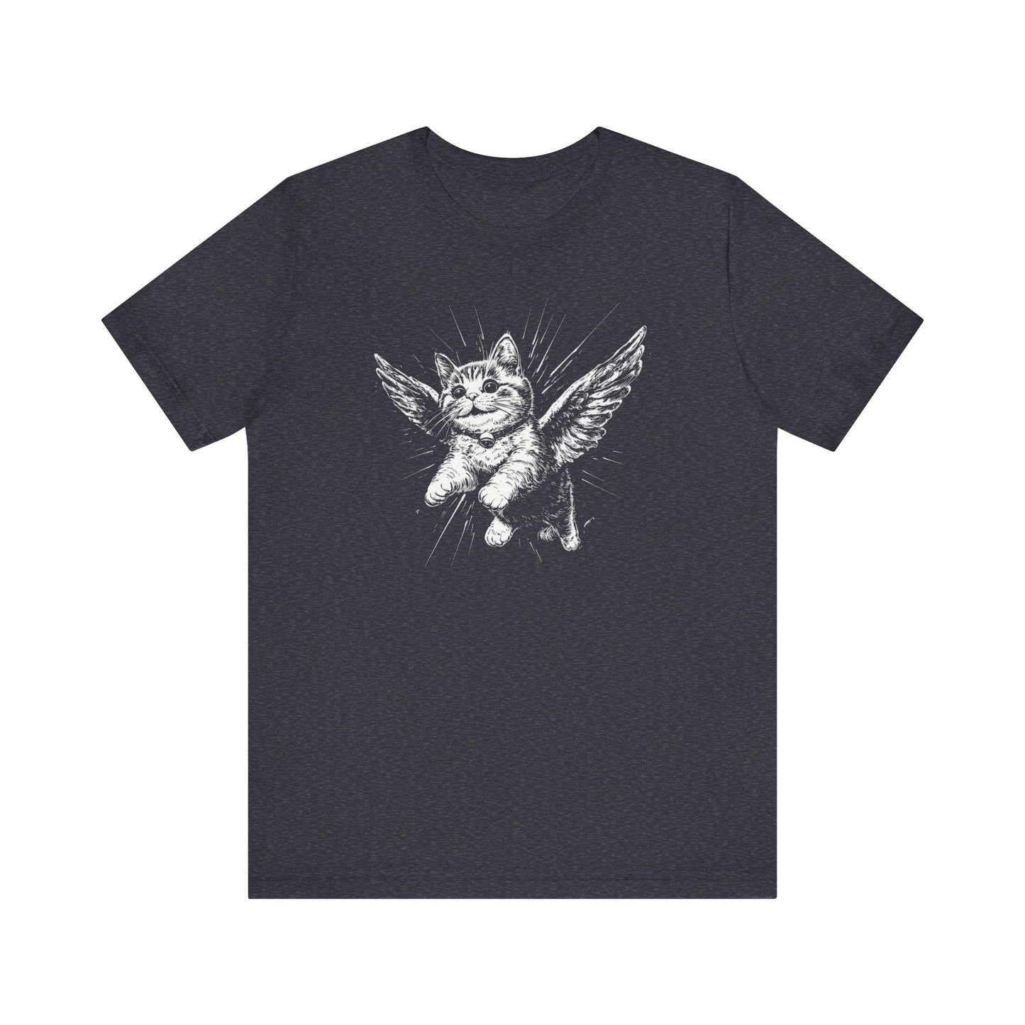 Flying Kitten with Angel Wings Graphic T-Shirt
