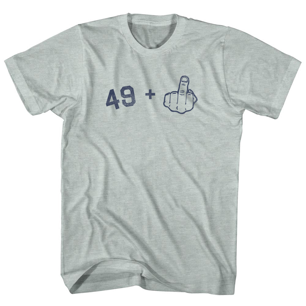 49 + Middle Finger Adult Tri-Blend T-shirt Style001