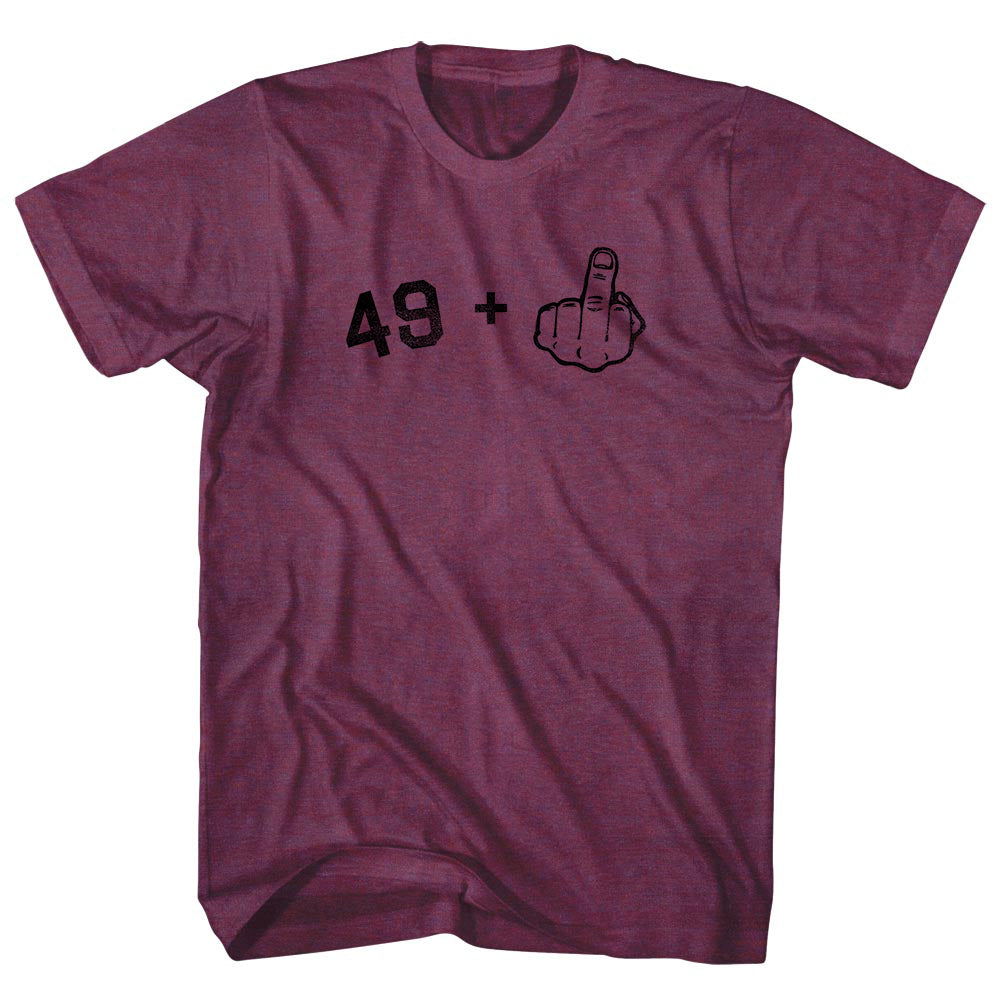 49 + Middle Finger Adult Tri-Blend T-shirt Style002
