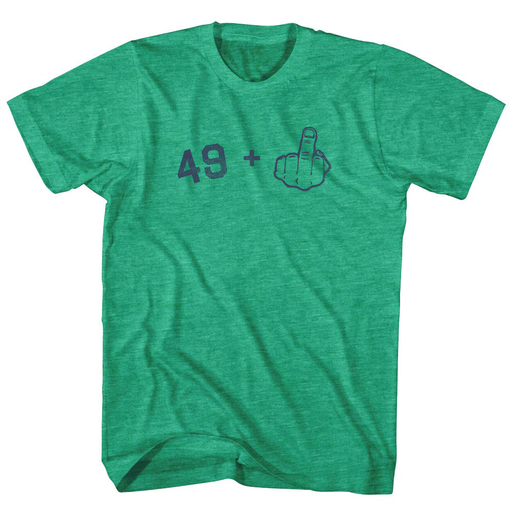 49 + Middle Finger Adult Tri-Blend T-shirt Style003