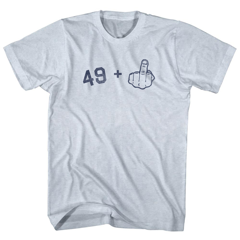 49 + Middle Finger Adult Tri-Blend T-shirt Style004