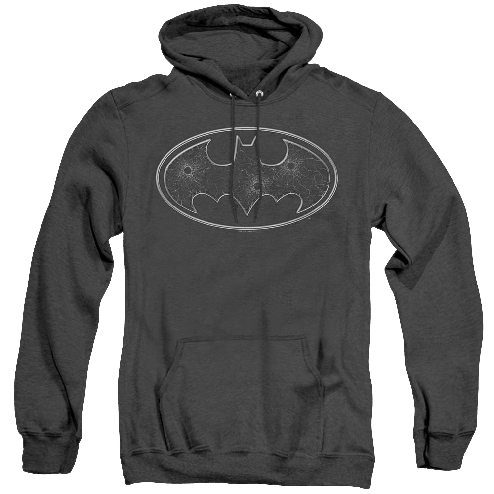 Dc Batman Glass Hole Logo - Heather Pullover Hoodie