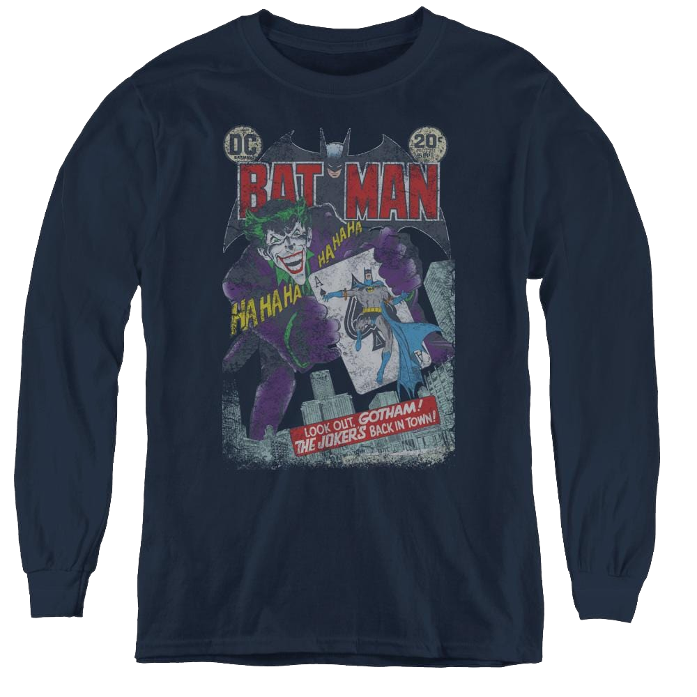 Dc Batman #251 Distressed - Youth Long Sleeve T-Shirt