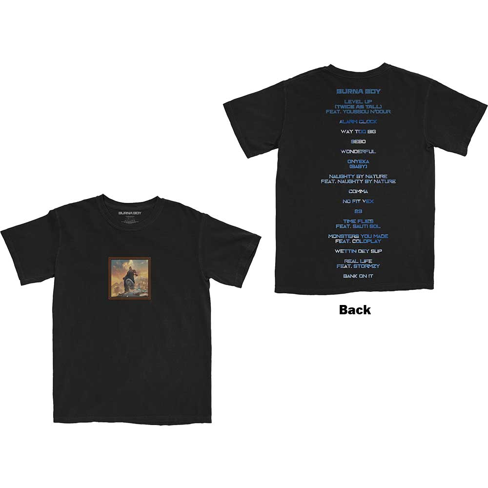 Burna Boy | Official Band T-Shirt | Album Tracks (Back Print)