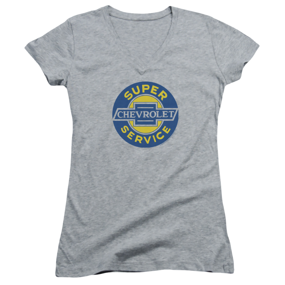 Chevrolet Chevy Super Service - Juniors V-Neck T-Shirt