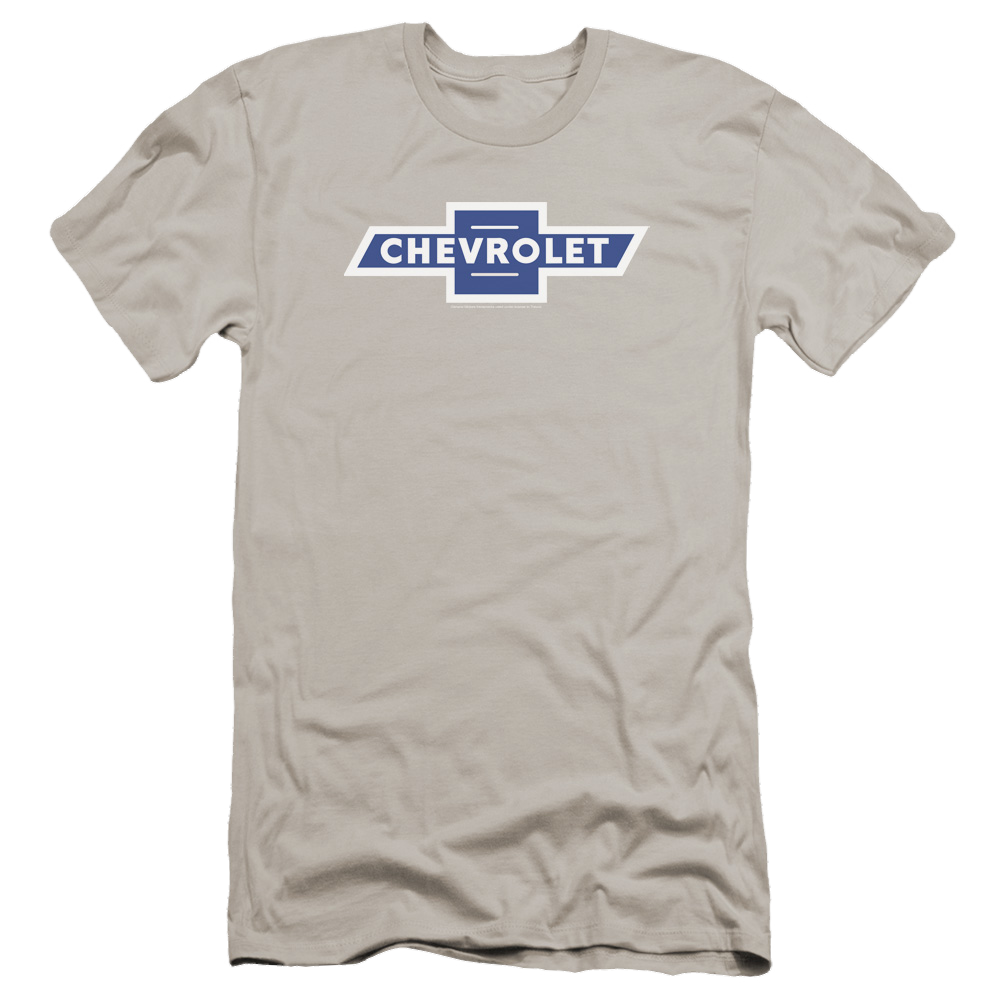 Chevrolet Vintage White Border Bowtie - Men's Premium Slim Fit T-Shirt