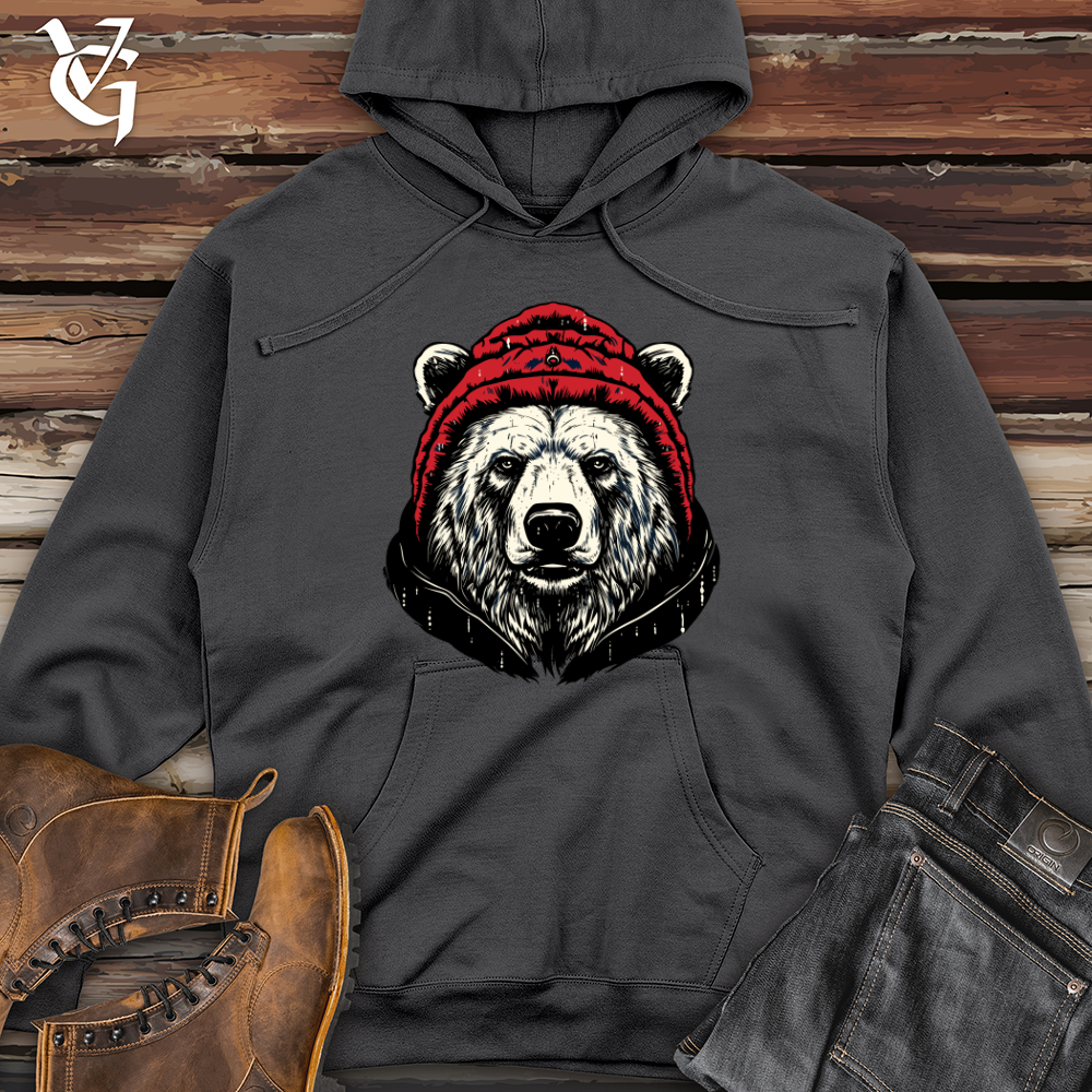 Vintage Beanie Bruin Midweight Hooded Sweatshirt