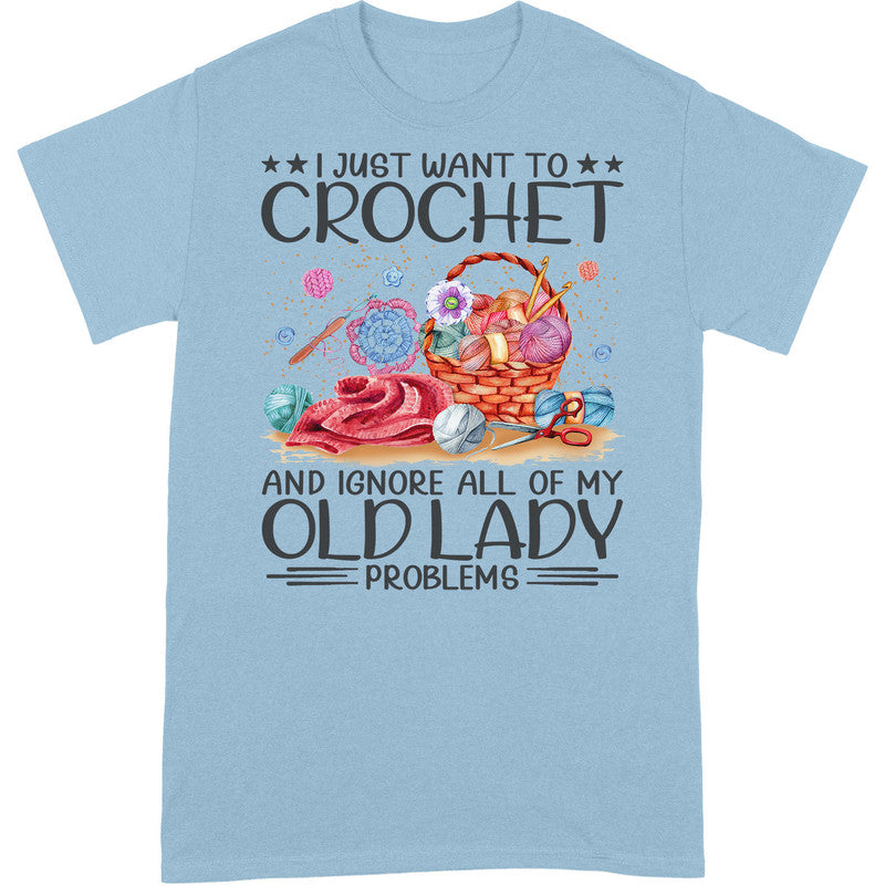 Crochet Old Lady Problems T-Shirt HWA151