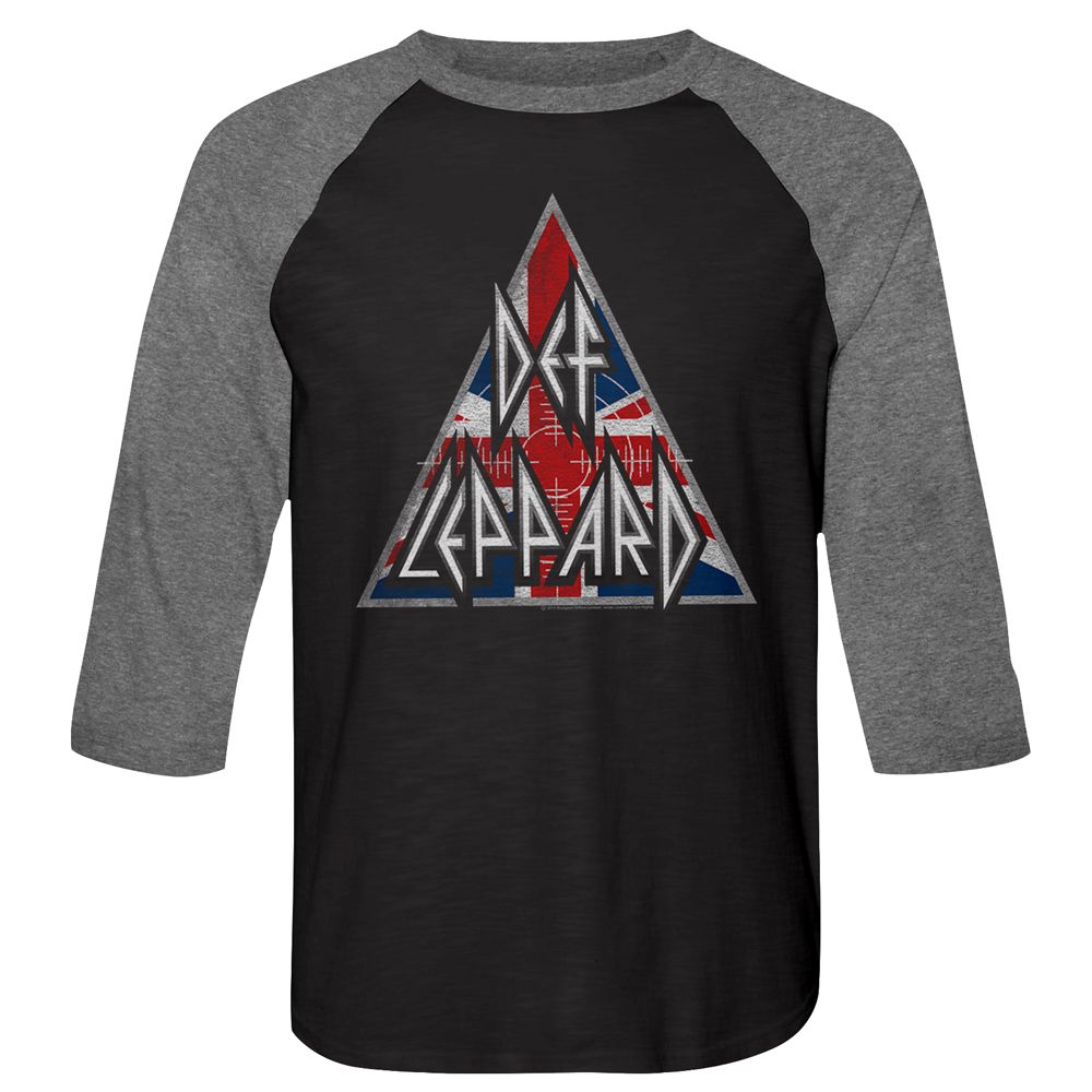 Def Leppard British Logo Official Raglan T-Shirt