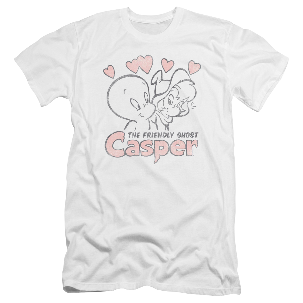Casper the Friendly Ghost Hearts - Men's Premium Slim Fit T-Shirt