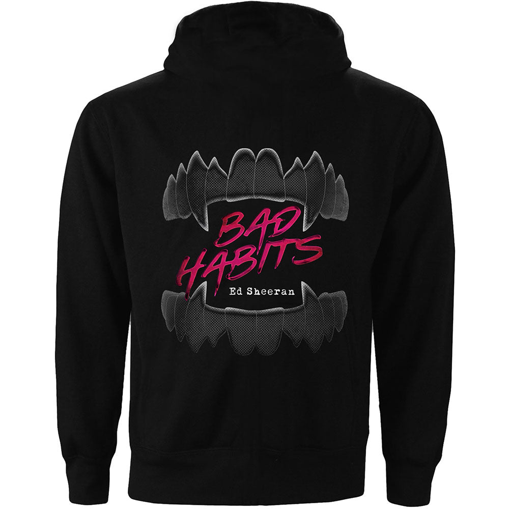 Ed Sheeran Unisex Pullover Hoodie: Bad Habits (Back Print)
