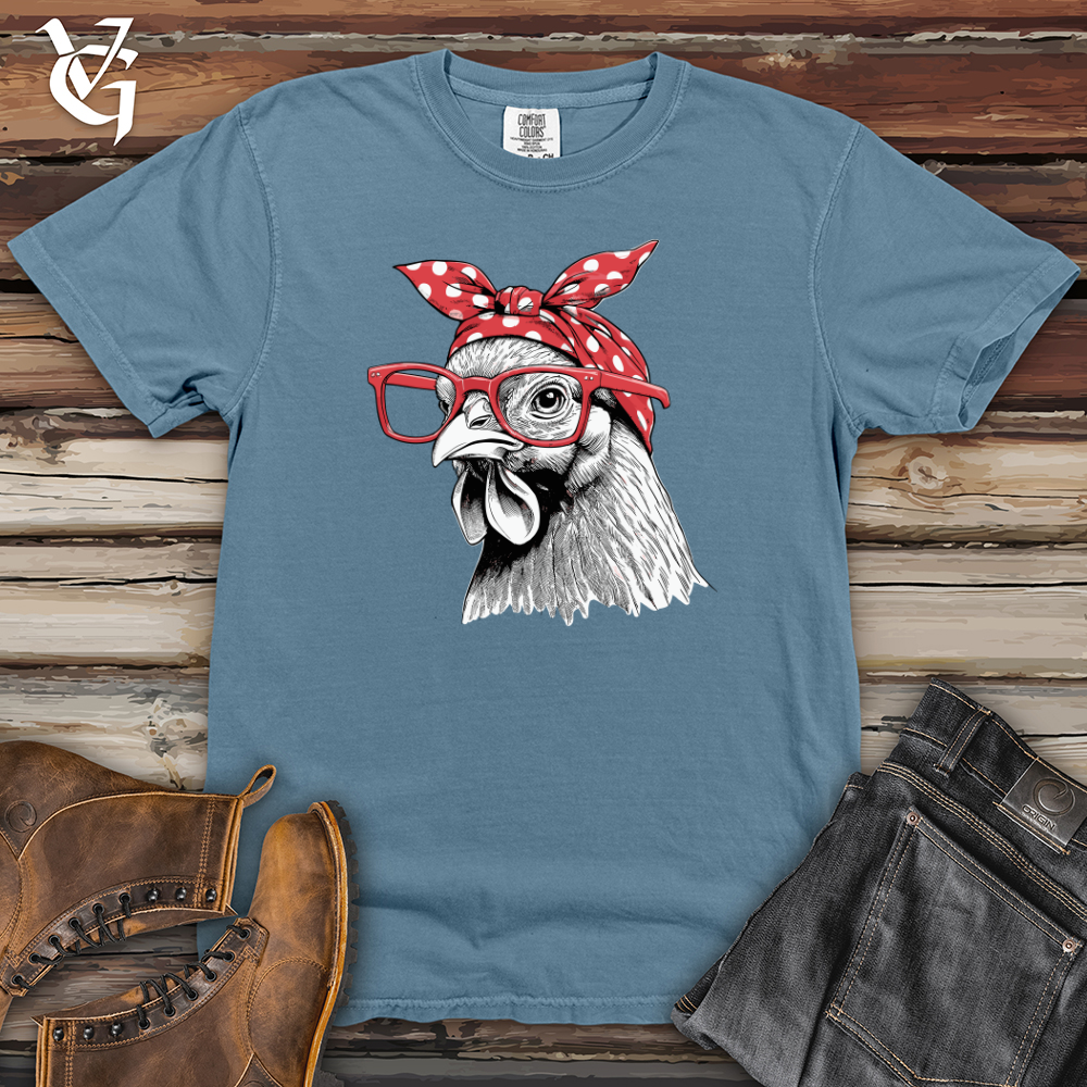 Chicken Wearing Glasses Heavy Cotton Comfort Colors Tee