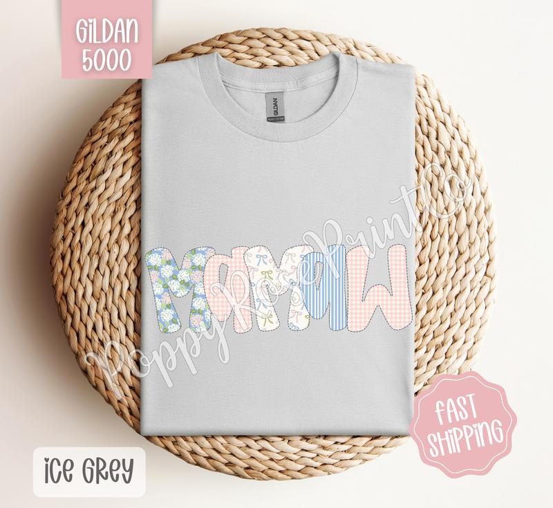 Floral Mamaw Gildan Shirt, Cute Spring Grandma Tshirt, Coquette Flower Tee, Gift for Her