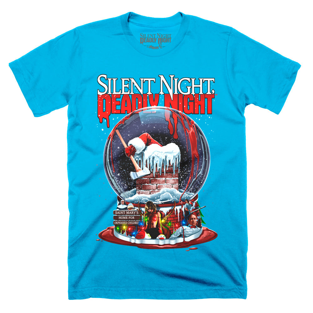 Silent Night Deadly Night Frozen In Fear Electric Blue T-Shirt