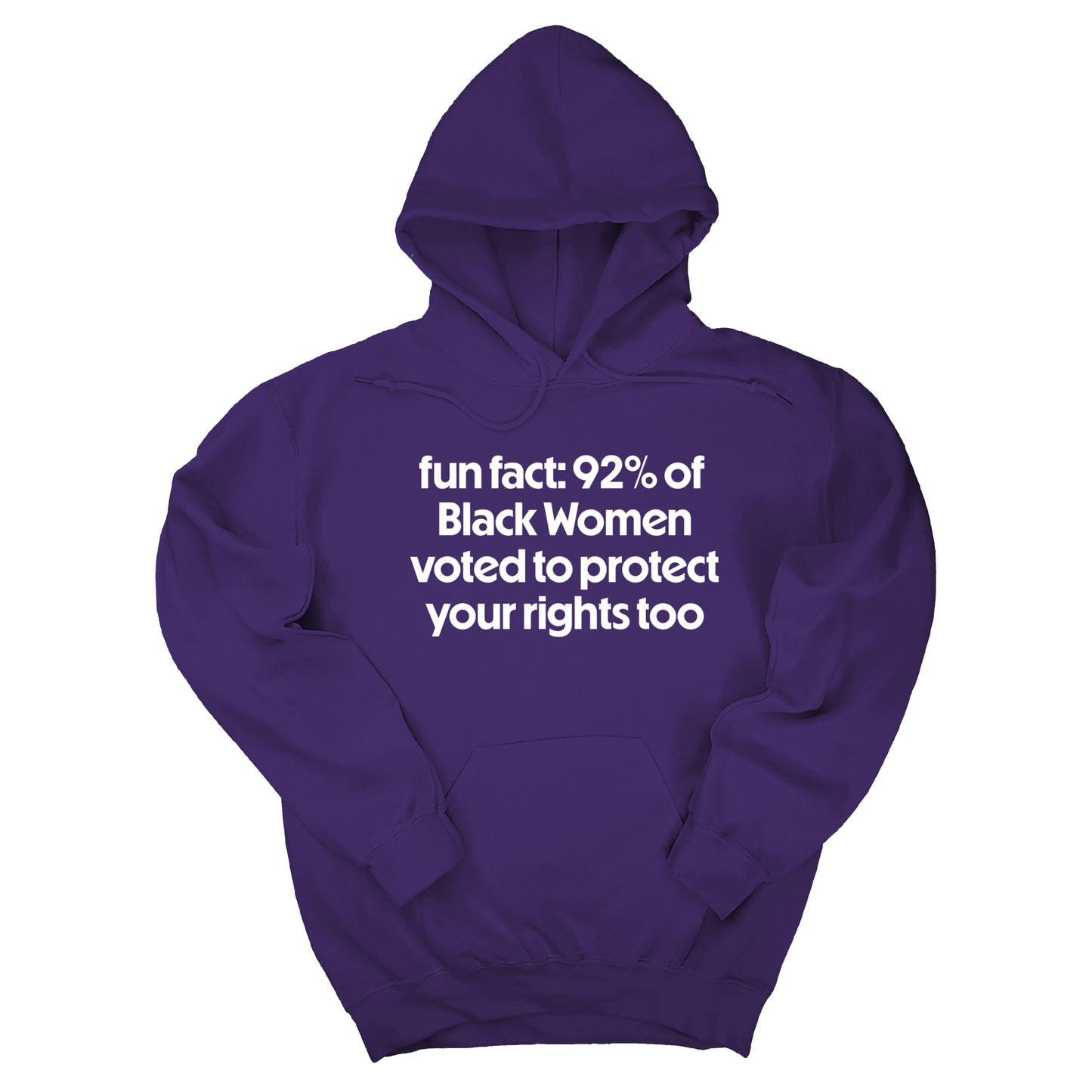 Fun Fact 92 Percent of Black Women Voted to Protect Your Rights Too Unisex Hoodie