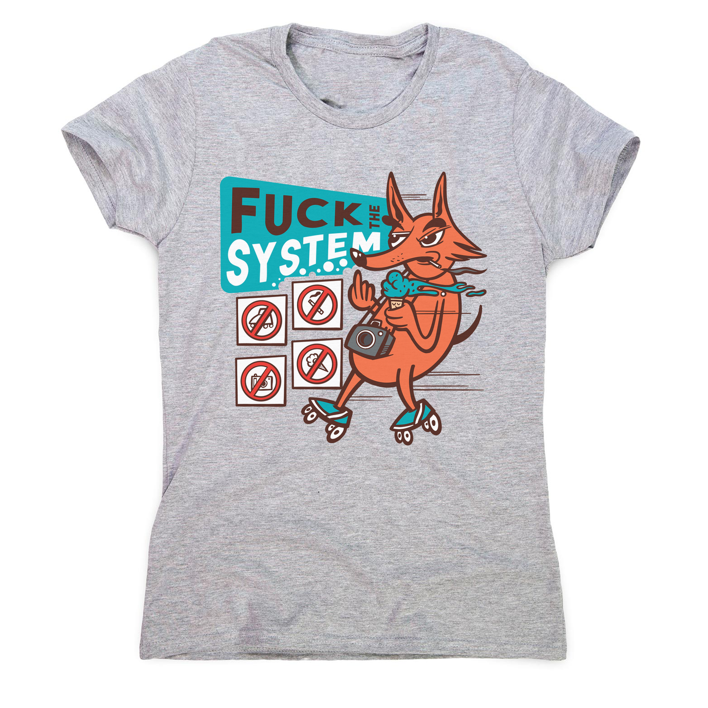 Fxck the system women's t-shirt