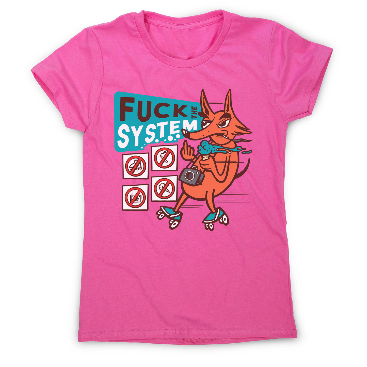 Fxck the system women's t-shirt