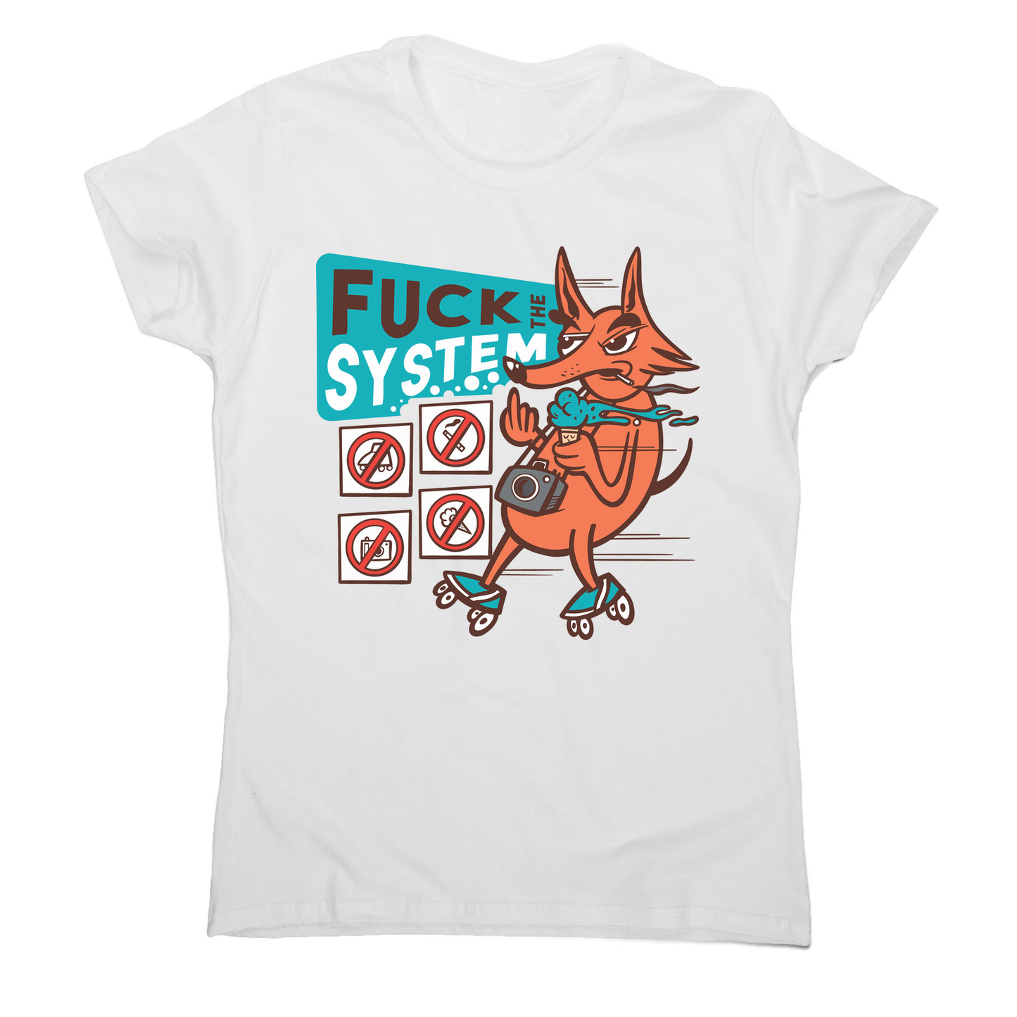 Fxck the system women's t-shirt