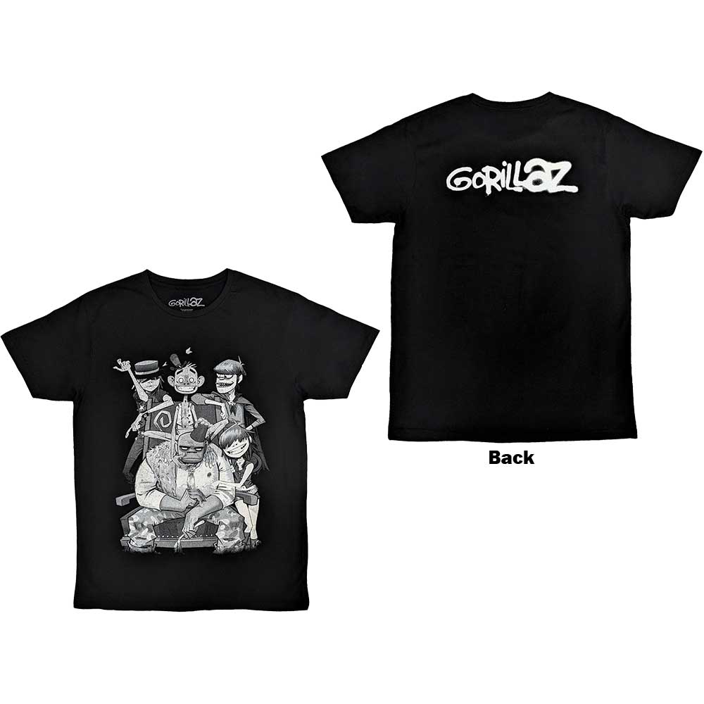 Gorillaz | Official Band T-Shirt | George Spray (Back Print)