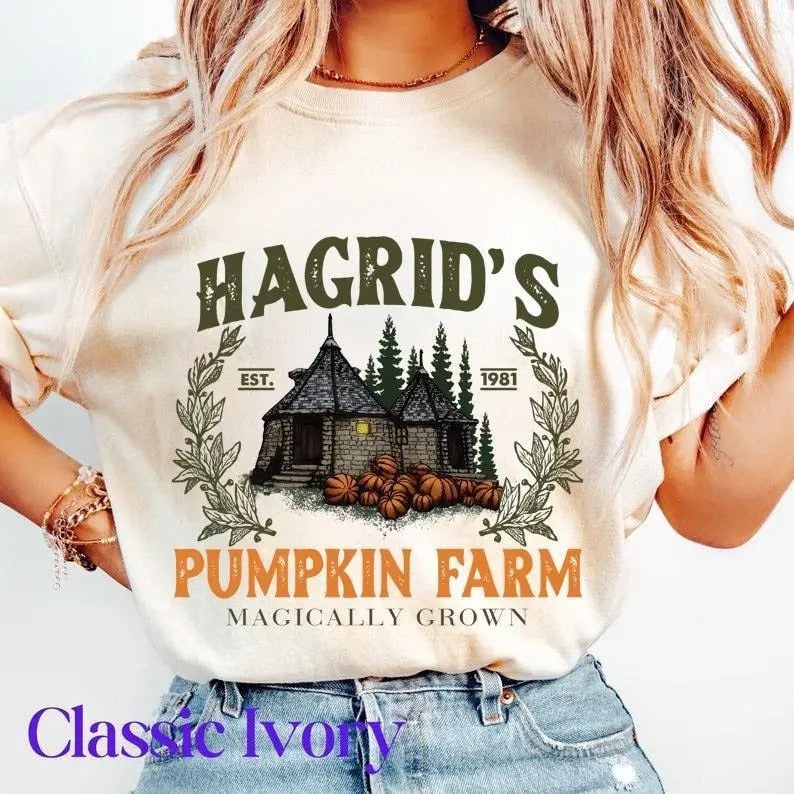 Hagrids Pumpkin Patch Tshirt, Fall Sweatshirt, Pumpkin Patch Shirt, HP Fan Shirt, HP Fan Gift, Potterhead Gift, Halloween Tee