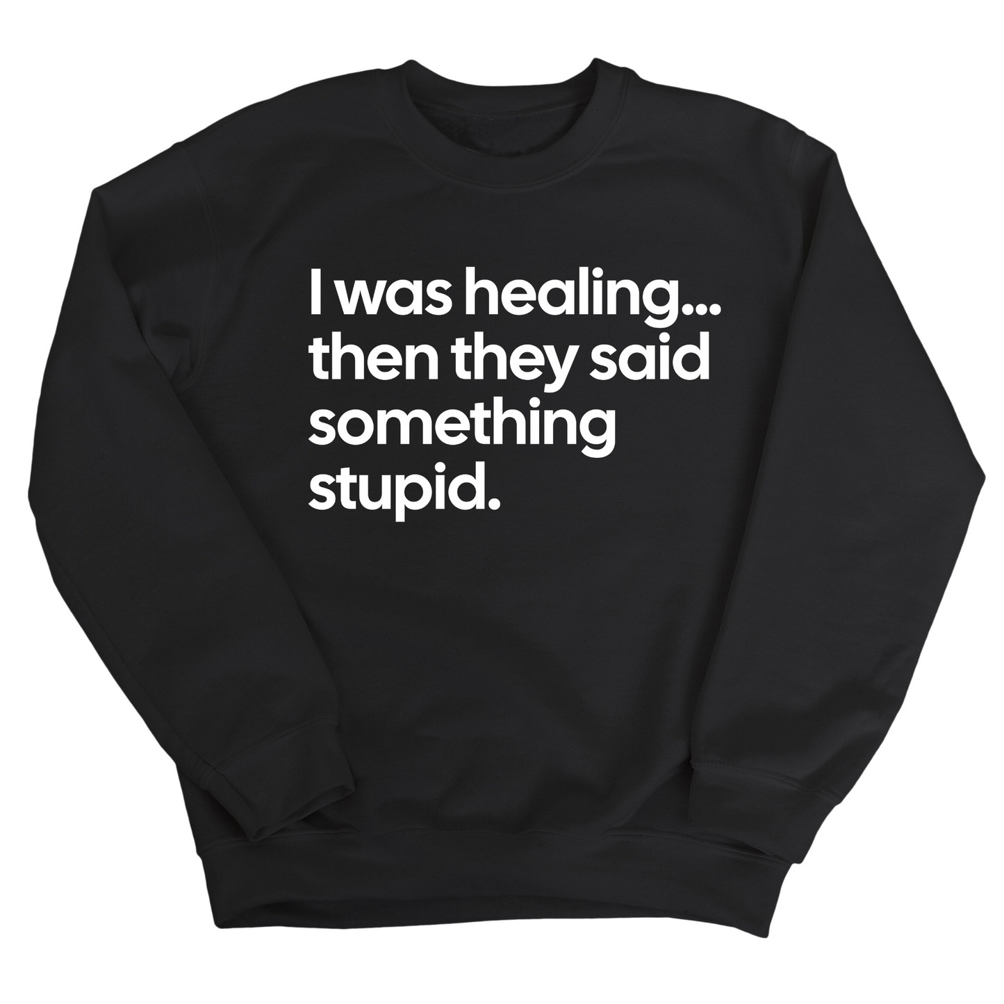 I Was Healing. Then They Said Something Stupid Unisex Sweatshirt
