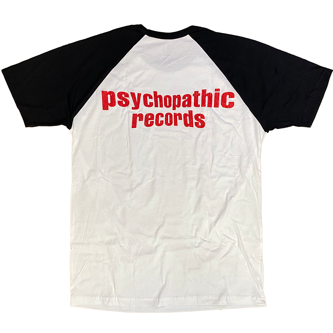 "Hatchetman Vintage" Raglan T-Shirt In White And Black Style001