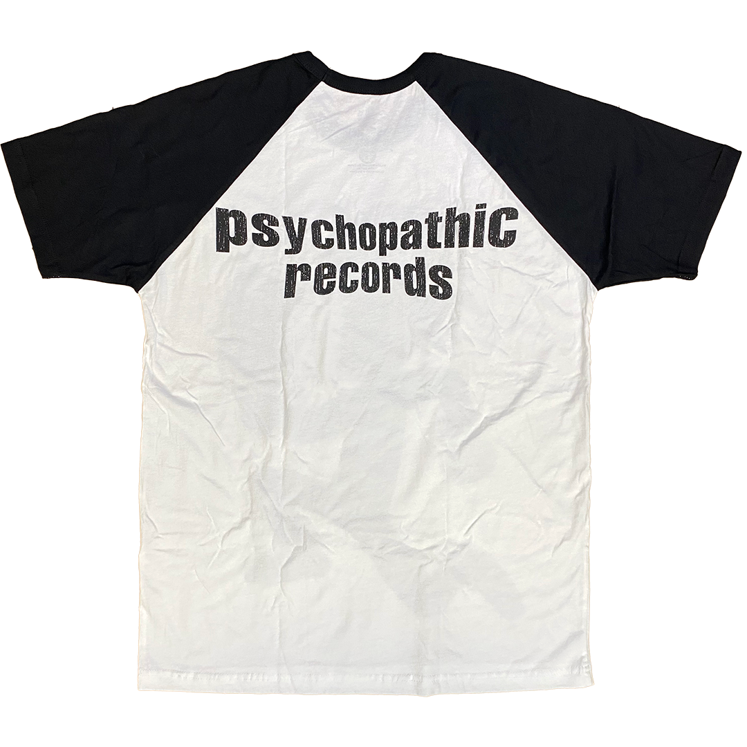 "Hatchetman Vintage" Raglan T-Shirt In White And Black