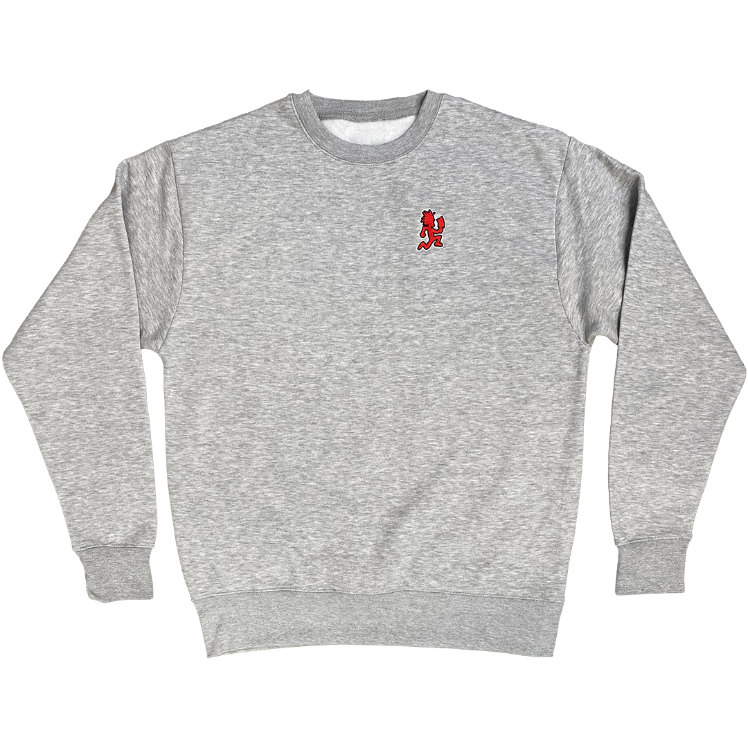 "Hatchetman" Embroidered Sweatshirt In Heather Grey