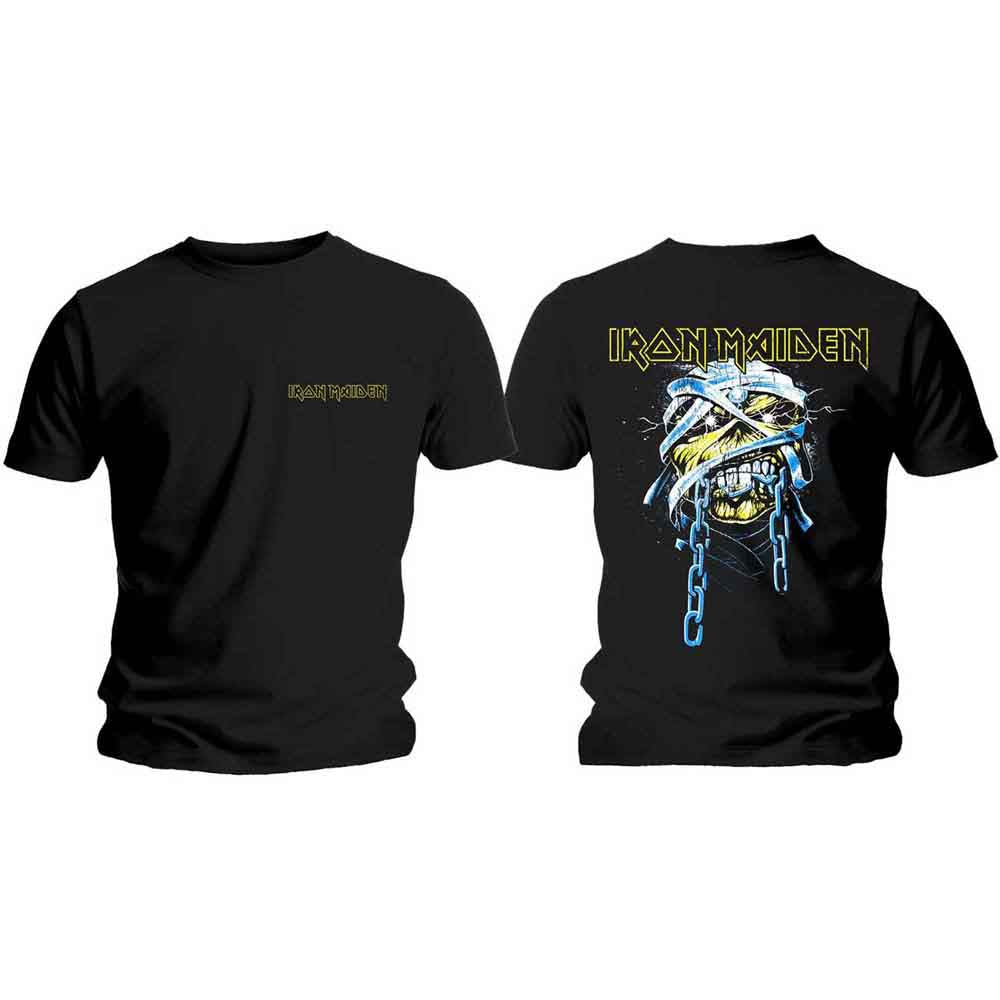 Iron Maiden | Official Band T-Shirt | Powerslave Head & Logo (Back Print)