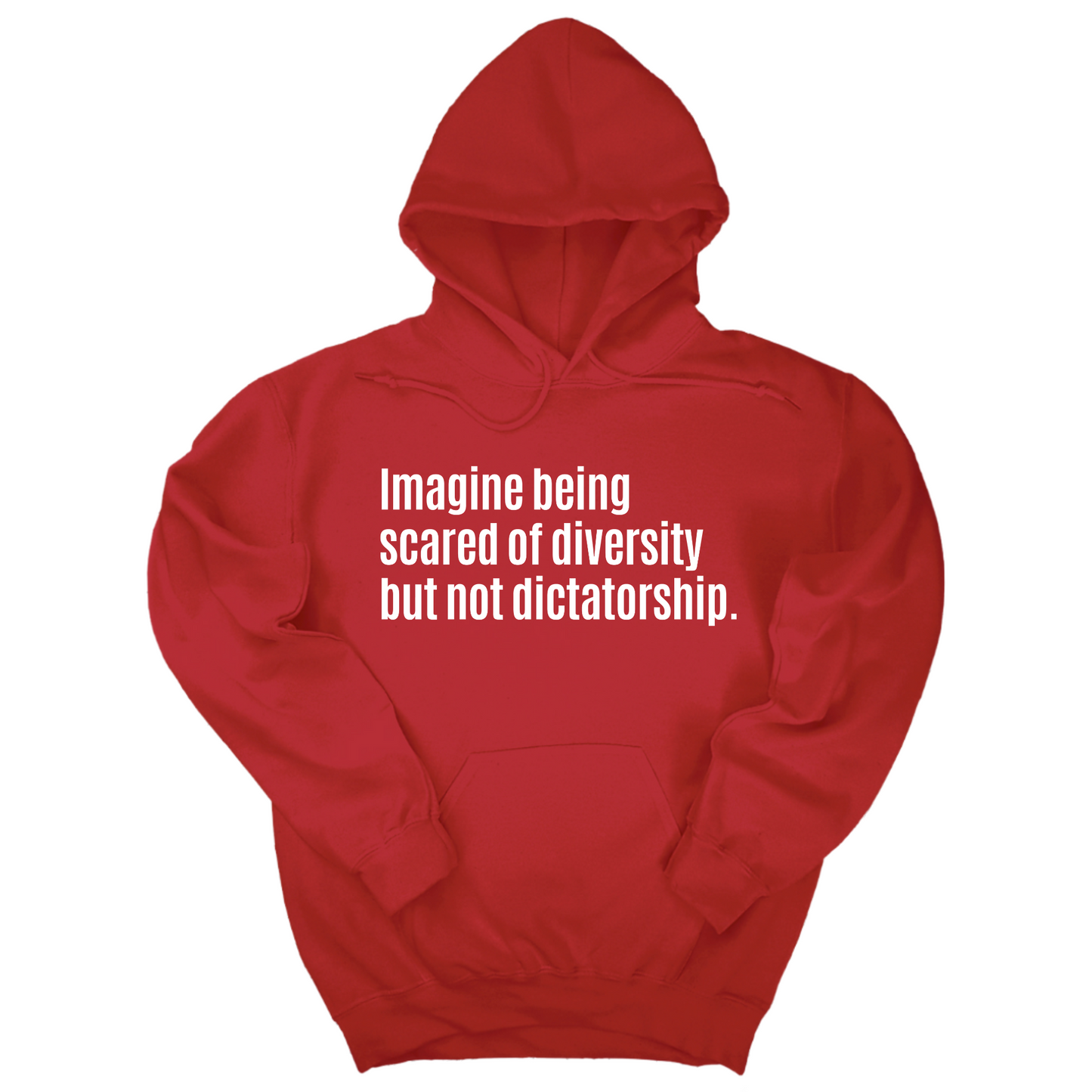 Imagine Being Scared of Diversity But Not Dictatorship Unisex Hoodie