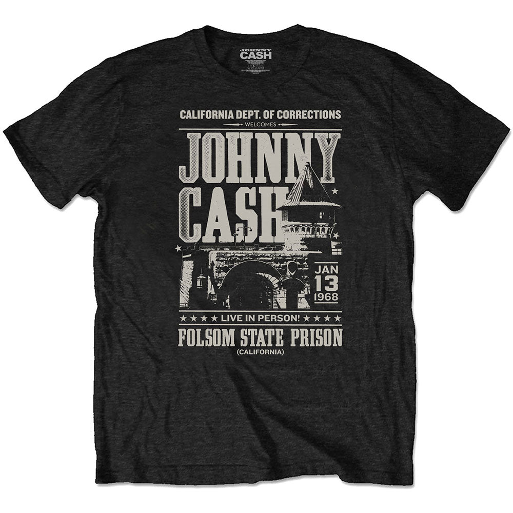 Johnny Cash Unisex Eco-T-Shirt: Prison Poster
