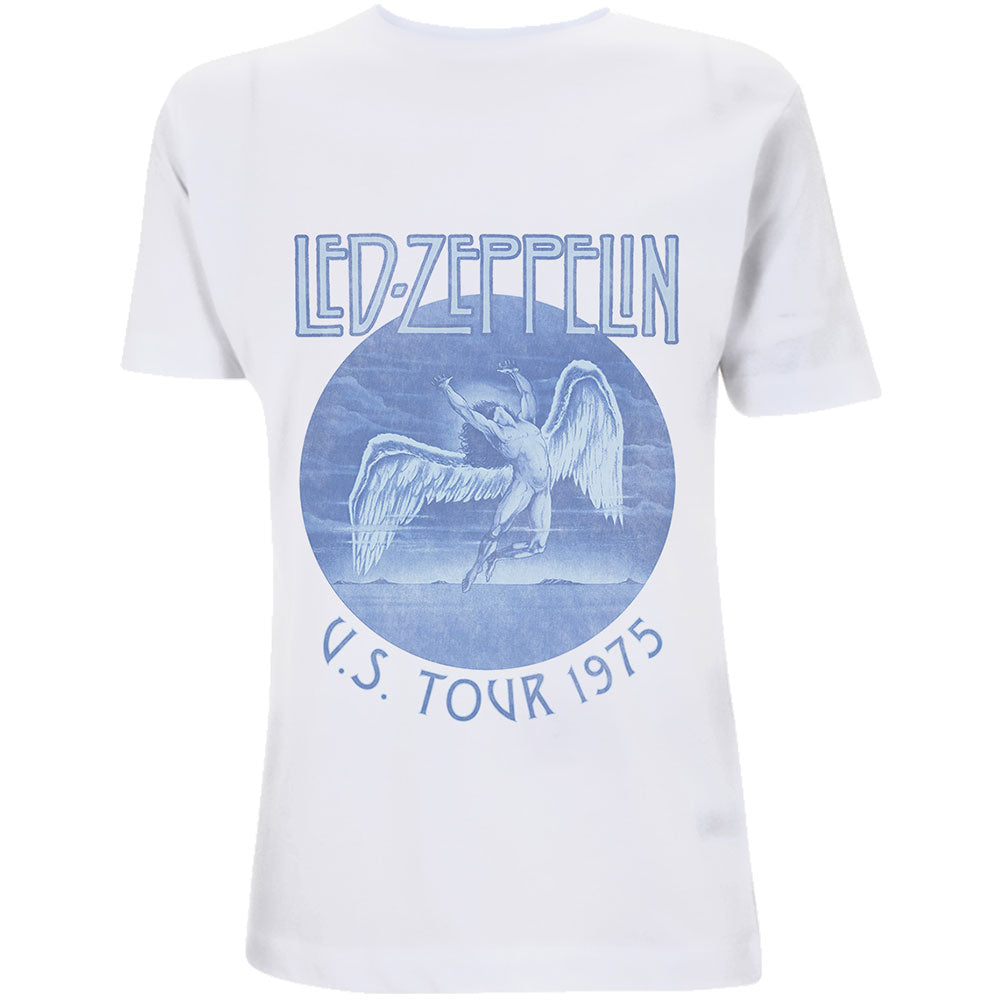 Led Zeppelin | Official Band T-Shirt | Tour '75 Blue Wash