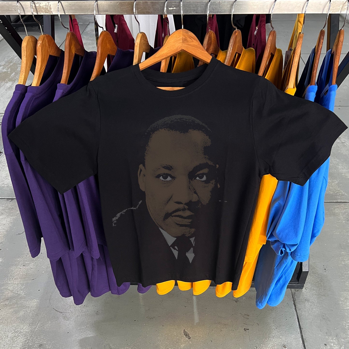 'MART1N LVTHER' HEAVYWEIGHT BLACK T-SHIRT