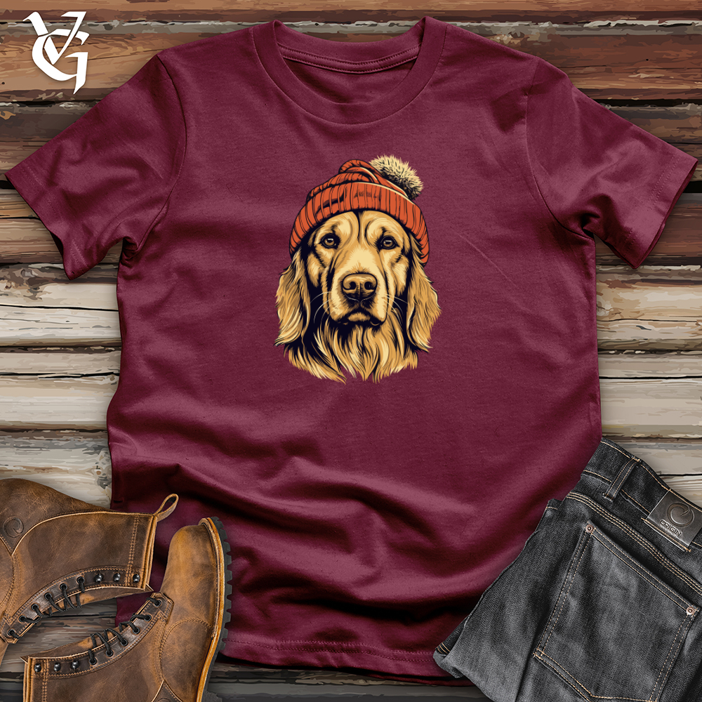 Vintage Beanie Golden Retriever Softstyle Tee