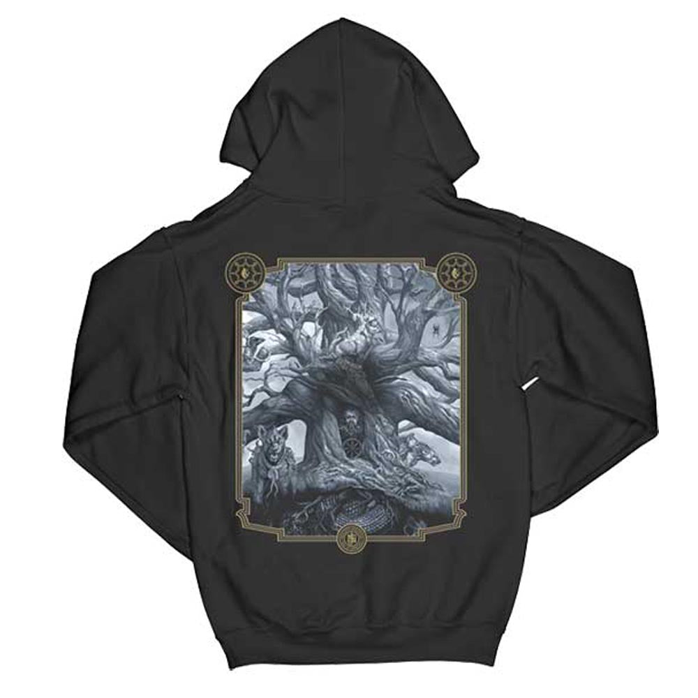 Mastodon Unisex Pullover Hoodie: Hushed & Grim Cover (Back Print)