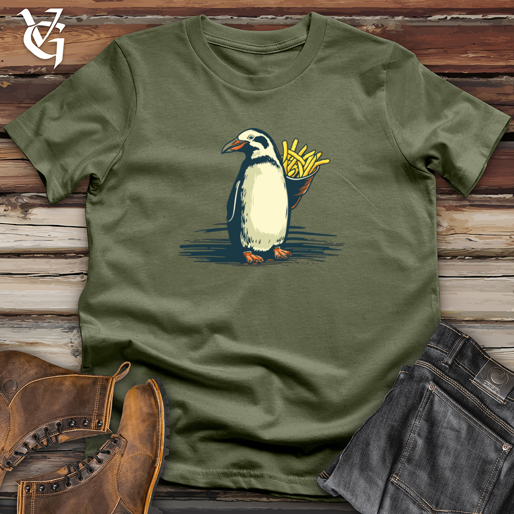 Vintage Fry-Loving Penguin 01 Softstyle Tee