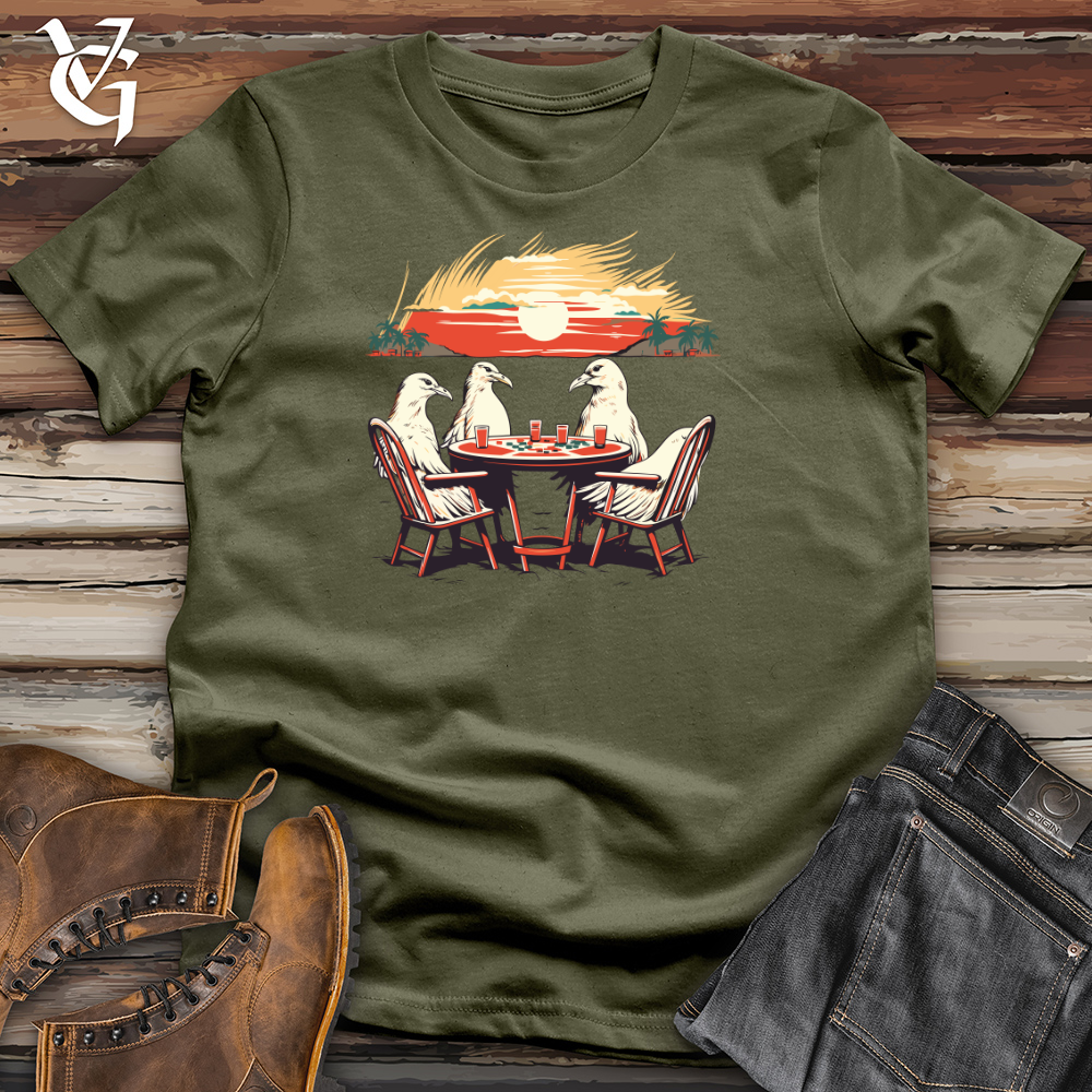 Vintage Poker Birds Cotton Tee